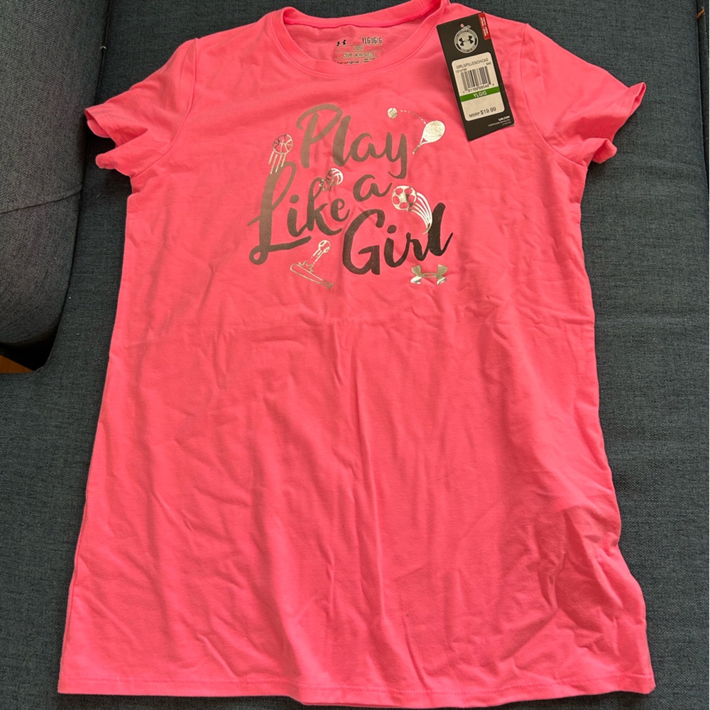 Under Armour Pink Short Sleeve Tee Vibrant Casual